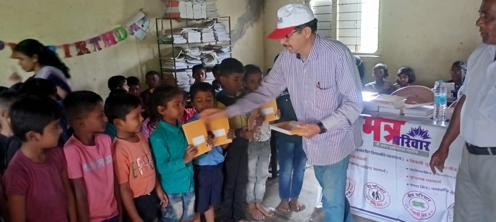Vidyarthi Mitra – Note books distribution to students of Krantiveer Umaji Naik Secondary School, Sawli Road, Miraj, Sangli – July 23, 2025
