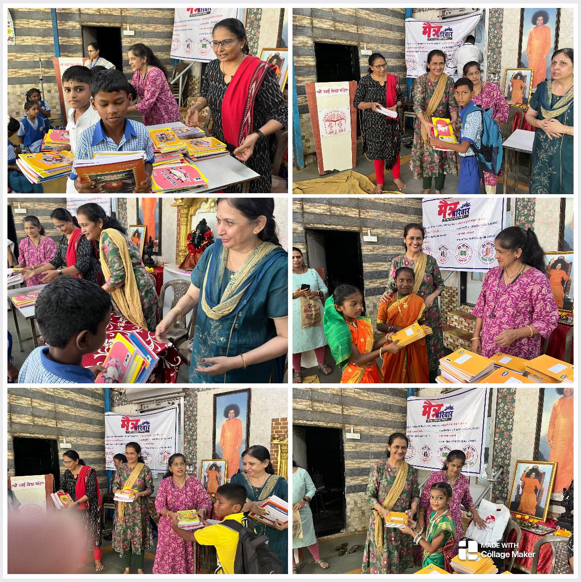 Vidyarthi Mitra – Note books distribution at Sri Sai Vidyamandir, Aksa Village, Malad – July 5, 2025